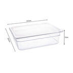 100mm Clear GN Pan 1/2 Food Tray with Lid