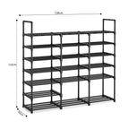 19-Shelf Tier Shoe Storage Shelf with Handle