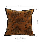 45cm Throw Pillow Dark Brown Leopard