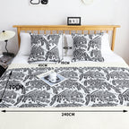 1.8m Light Black Luxury Mottled Bed Vintage Scarf Runner Bedding Tail Pad Flag For Home Hotel Set of 3
