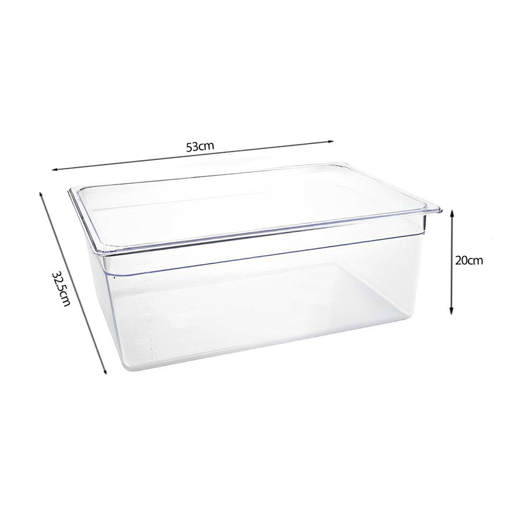 200mm Clear GN Pan 1/1 Food Tray
