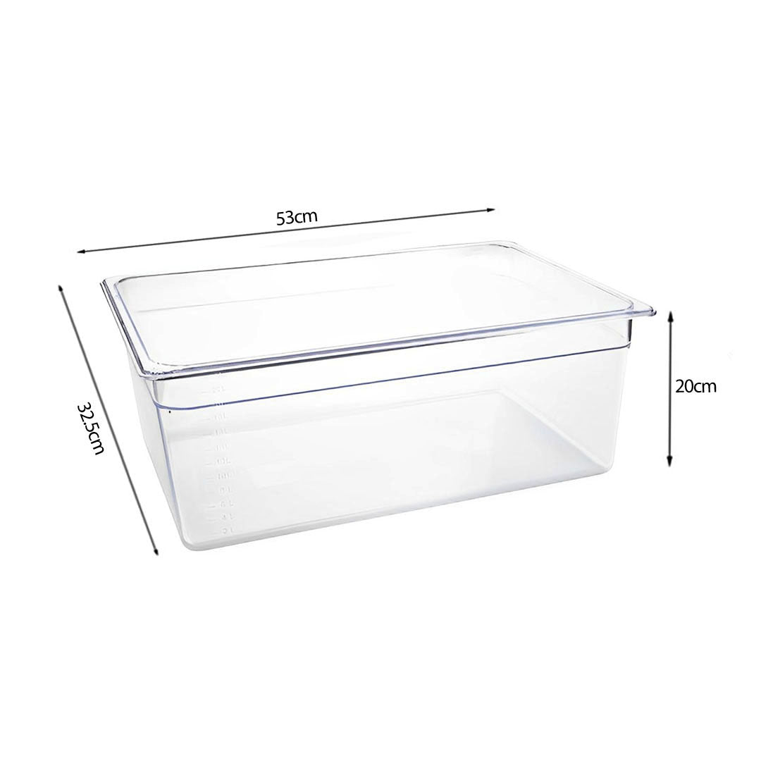200mm Clear GN Pan 1/1 Food Tray
