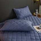 153cm Blue Wide Cross-Hatch Mattress Cover