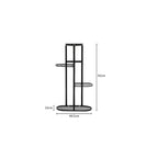 4 Tier Black Metal Plant Rack