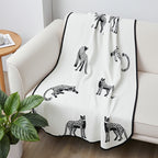 SOGA One-Seater White Leopard Print 90x90cm Throw Blanket Sofa Cover