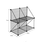 Black Portable 4-Cube 2 Column Storage Organiser