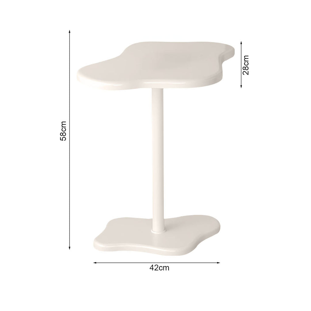 42x28cm White Minimalist Cloud Shaped Table