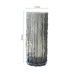 SOGA 30.5cm Handcrafted Grey Glass Vase Classic Design for Home Decor
