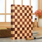 SOGA 39cm Premium Checkered Pattern Wooden Multi-Wood Cutting Board