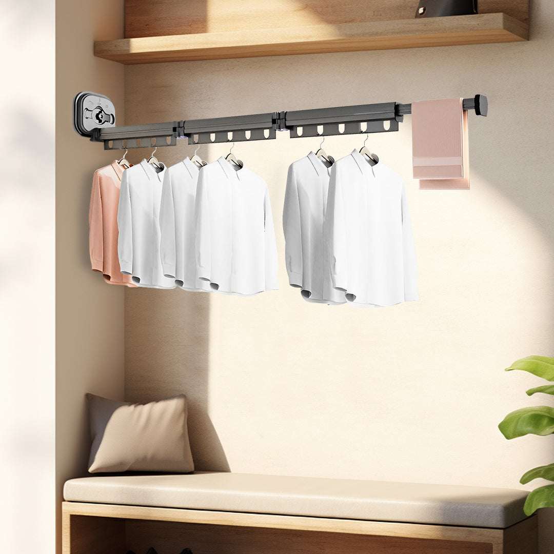 127.5cm Wall-Mounted Clothing Dry Rack Retractable  Hanger