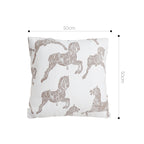SOGA 50cm White Decorative Horse Pattern Cushion Throw Pillow