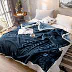 SOGA Throw Blanket Dark Blue
