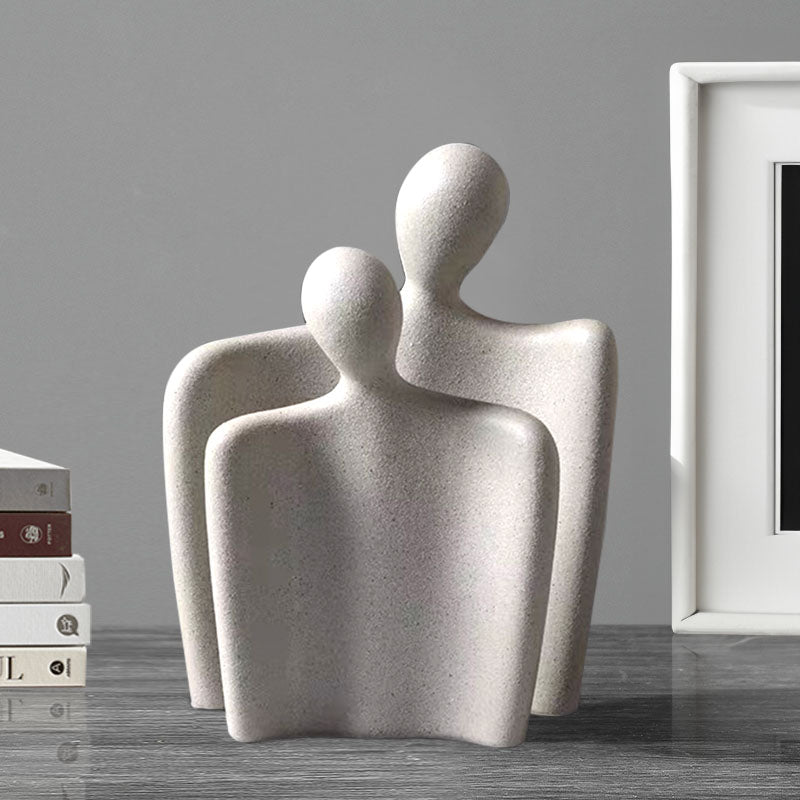 Ornament Set of 2 Abstract Human Figurine Sculptures Minimalist