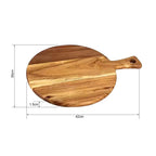SOGA 42cm Round Acacia Serving & Cutting Board