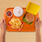 Rectangular Serving Tray Set of 5 Orange