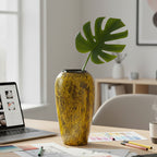 35x17cm Yellow Large Ceramic Flower Vase Elegant Living Room Home Decor
