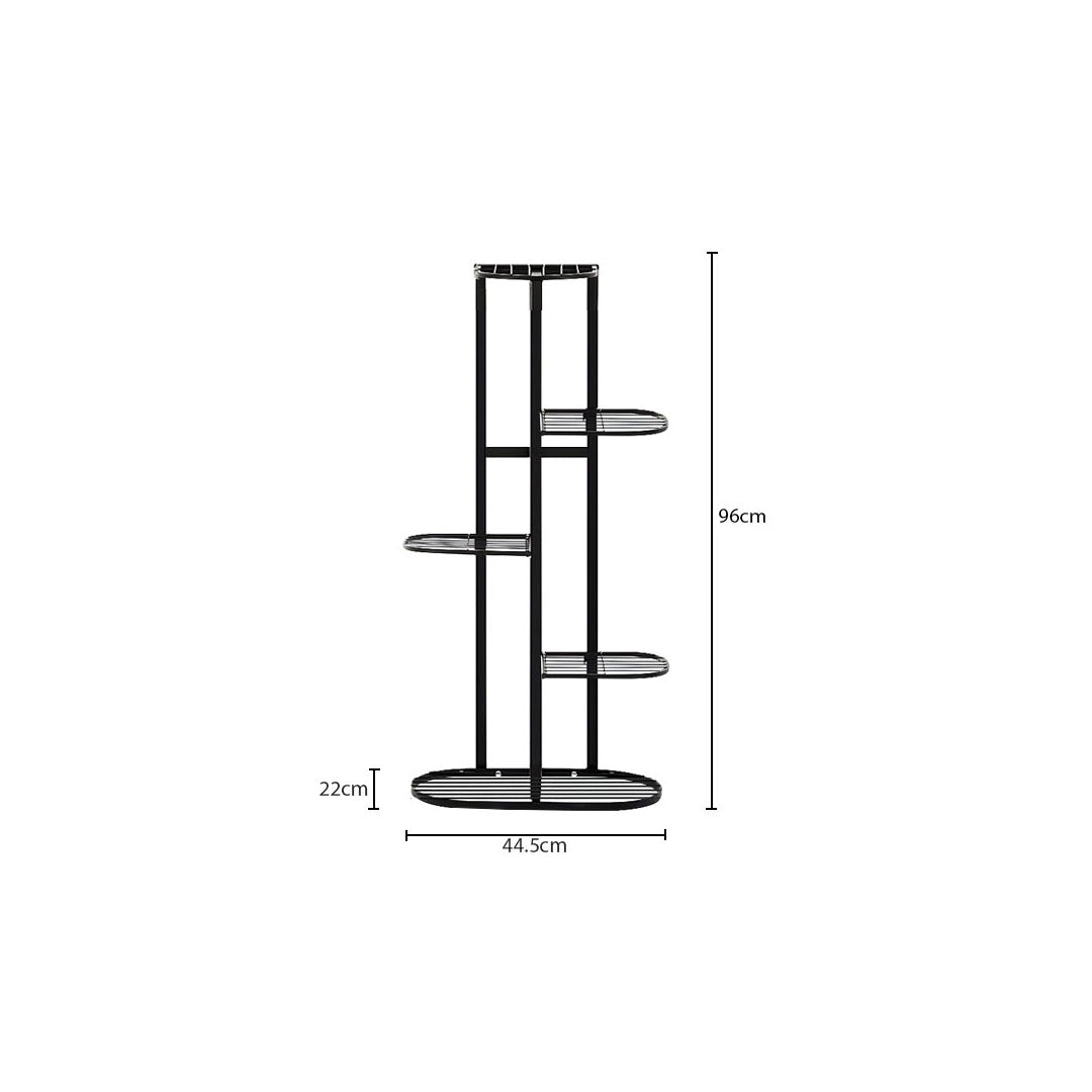 5 Tier Black Metal Plant Rack