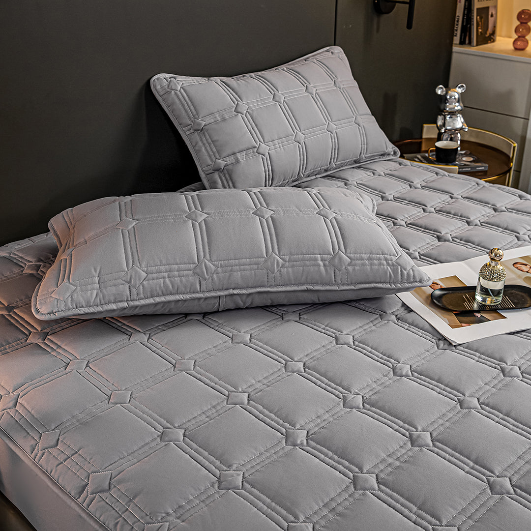 153cm Grey Wide Mattress Cover
