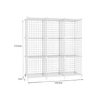 White Portable 9-Cube 3 Column Storage Organiser