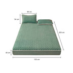 153cm Green Wide Mattress Cover  Clover Design