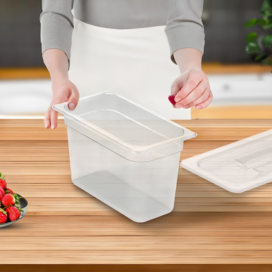 200mm Clear GN Pan 1/3 Food Tray with Lid
