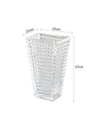 SOGA 28cm Handcrafted Clear Glass Vase Classic Design for Home Decor