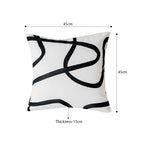 SOGA 2X 45cm Square Modern Minimalist Black Letter Print Throw Pillow