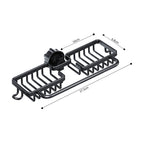 Black Kitchen Sink Faucet Organiser with Towel Bar Holder