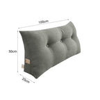 SOGA 100cm Light Grey Wedge Bed Cushion