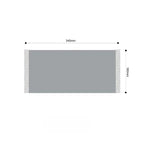 SOGA Three-seater White Sofa Cover Leaf Print 180x340cm Polyester