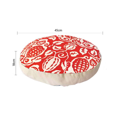 SOGA 45cm Red Premium Polyester Cotton Cushion with EPP Particle Insert for Enhanced Comfort