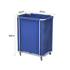 Stainless Square Linen Cart Blue