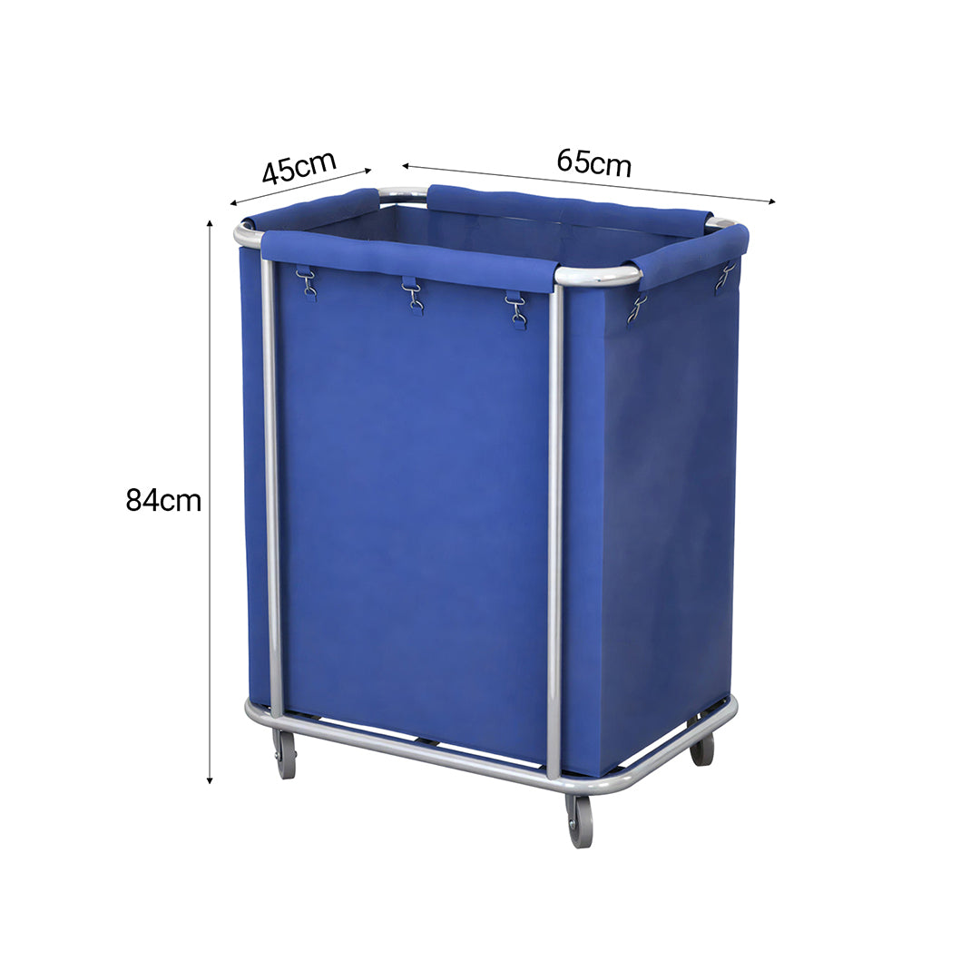 Stainless Square Linen Cart Blue