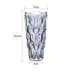 SOGA 30cm Glass Grey Vase Crystal VASE Thick Modern Home Decor