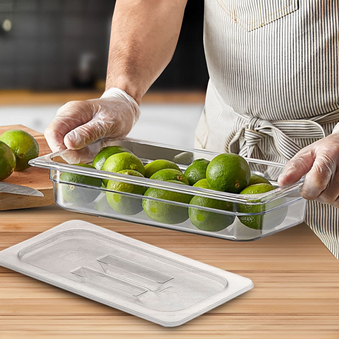65mm Clear GN Pan 1/3 Food Tray with Lid
