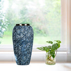 35x17cm Blue with White Mini Floral Large Ceramic Flower Vase