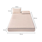 153cm  Beige Wide Mattress Cove  Clover Design