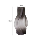SOGA 33cm Glass Vase Grey with Beautiful glass Bubble Texture Art Vases