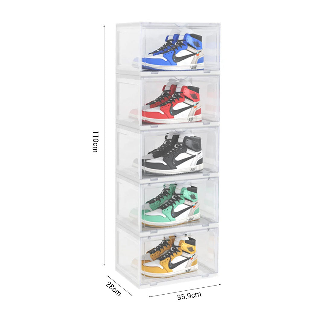 5 Tier Transparent Shoe Organiser
