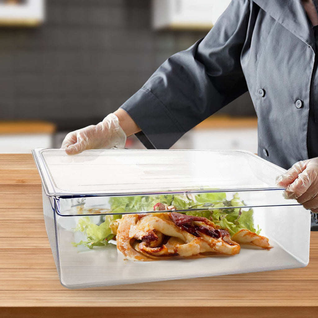 200mm Clear GN Pan 1/1 Food Tray with Lid