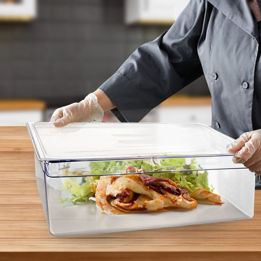 200mm Clear GN Pan 1/1 Food Tray with Lid