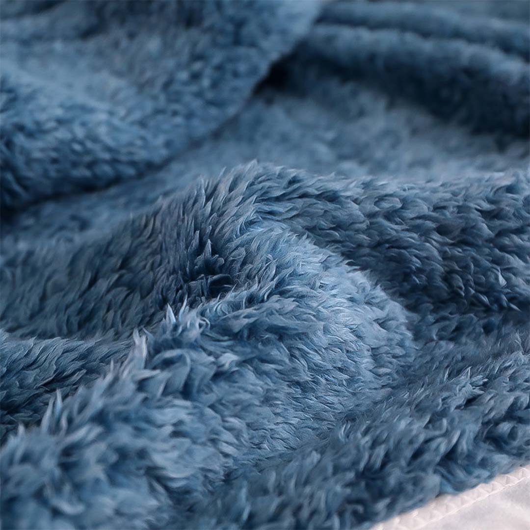 SOGA Throw Blanket Dark Blue