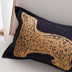 SOGA 30cm Modern Charcoal Gray Leopard Pattern Throw Pillow