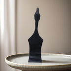 SOGA 40cm Black Resin Sculpture Minimalist Abstract Design Modern Art for Home Décor