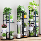 4 Tier Black Metal Plant Rack