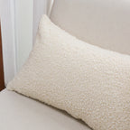 SOGA 30cm Cream Boucle Textured Fluffy Decorative Throw Pillow