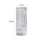 SOGA 30.5cm Handcrafted Clear Glass Vase, Classic Design for Home Decor