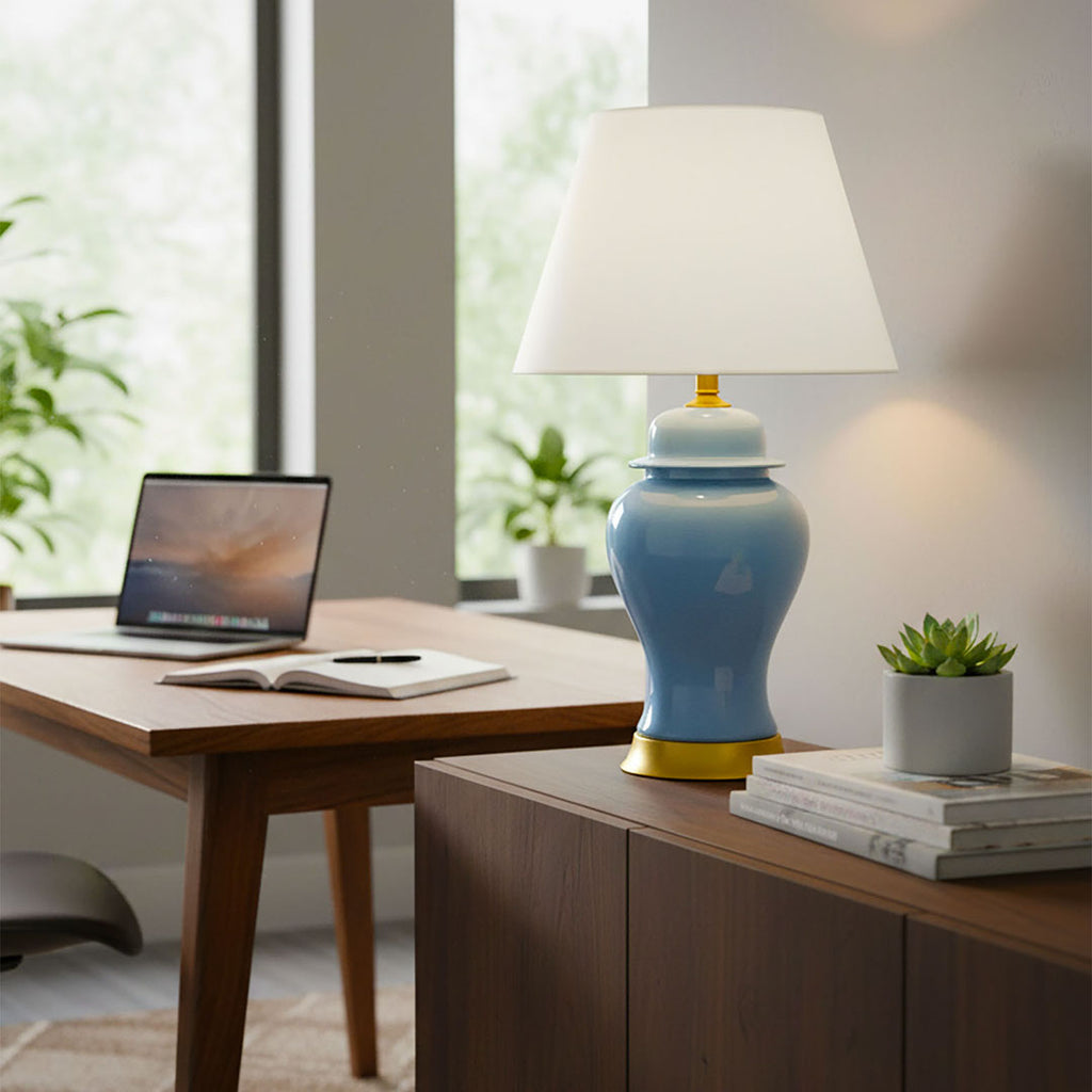 Ceramic Table Lamp Blue
