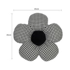 SOGA Black Flower Cushion Shaped for Floor and Sitting Throw Pillow
