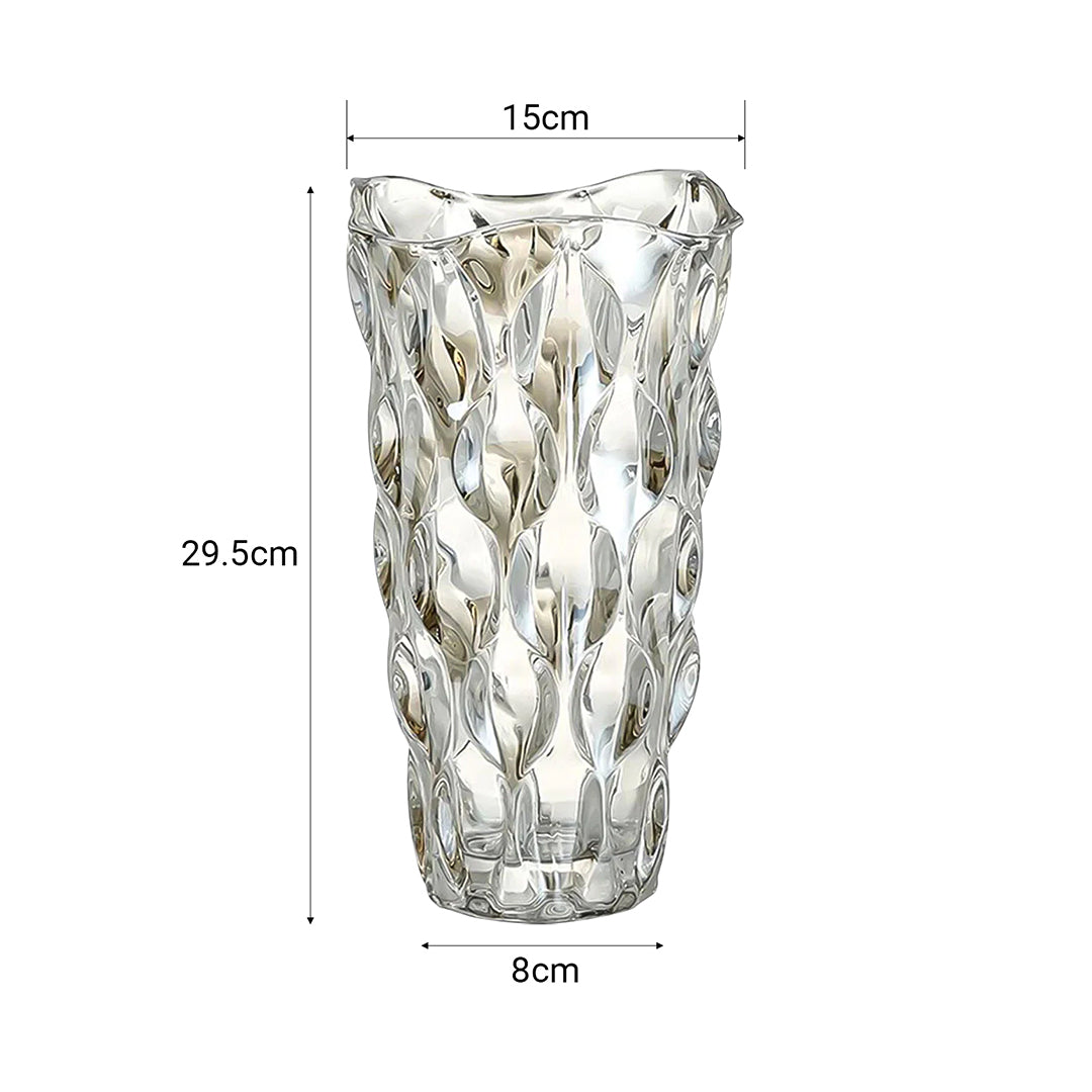 SOGA 29cm Glass Clear Vase Crystal VASE Thick Modern Home Decor
